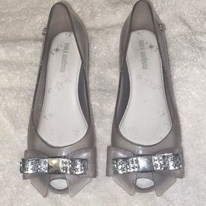 Mini Melissa sparkling clear ballet flats